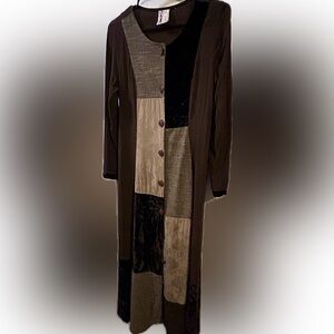 Vintage Neil & David Brown and Tan, beautiful pattern Size small  see pictures